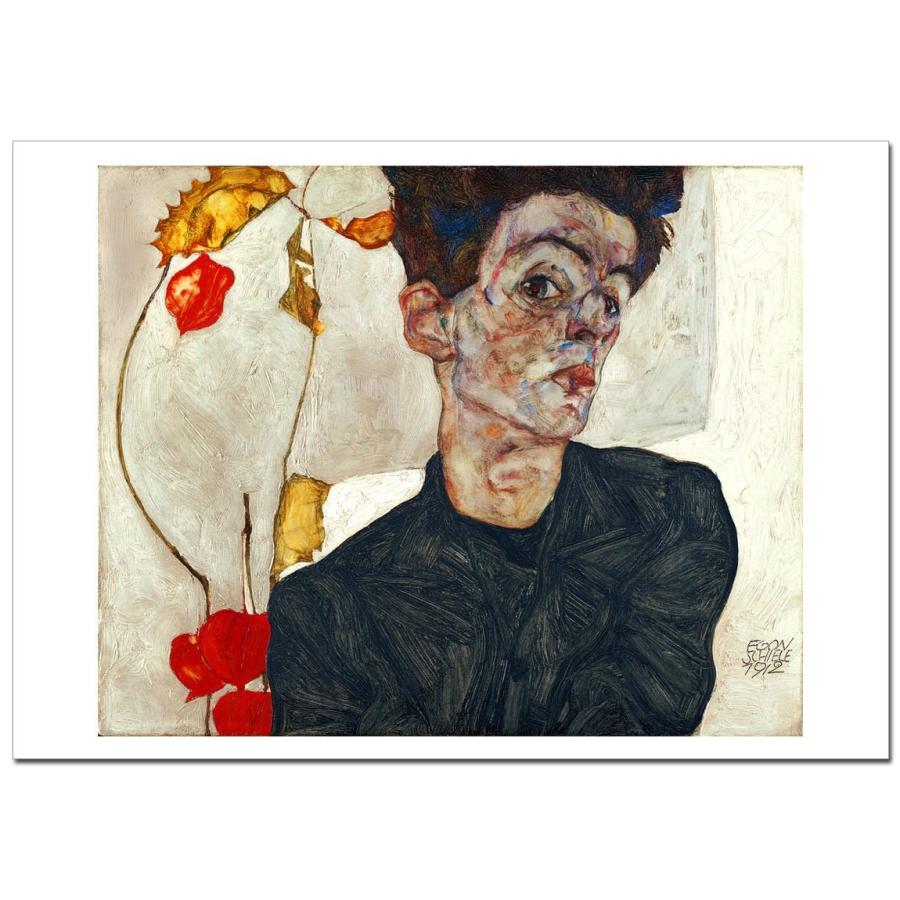 エゴン・シーレ 自画像 ジクレーポスターB4(257ミリ×364ミリ