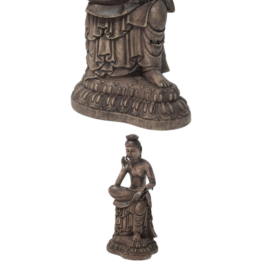 高18cm 弥勒菩薩 木彫り 仏像 フィギュア 弥勒菩薩像 座像 仏教美術