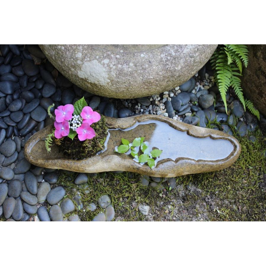 木の葉の水盤｜水鉢 手水鉢 天然石 石製 バードバス : 株式会社杉田
