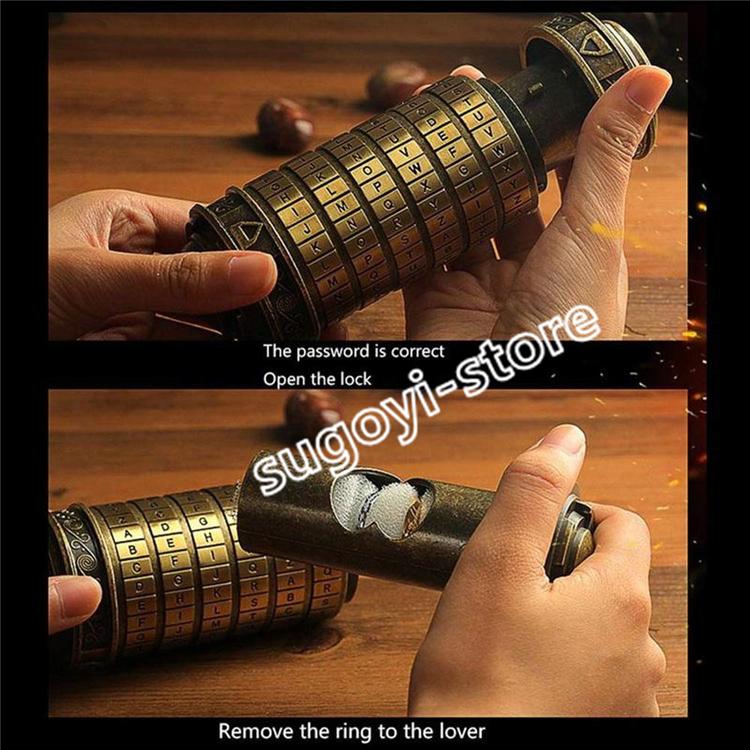 ギフトボックス ロックボックス キーボックス 指輪ケース レトロ 精密