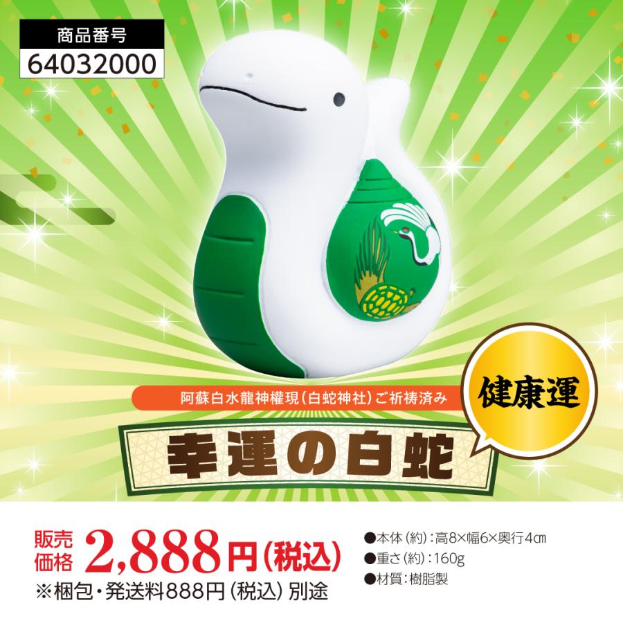 幸運の白蛇(健康運)】開運 縁起物 巳年 2025年 置物 : 水晶院shop