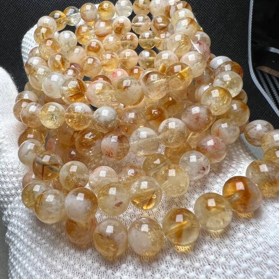 セリサイトイン シトリンクォーツ 8mm±0.5 ブレスレット 天然石