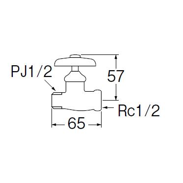 三栄水栓 化粧バルブ2型(共用形) V21A-2-13 : スイスイマート - 通販