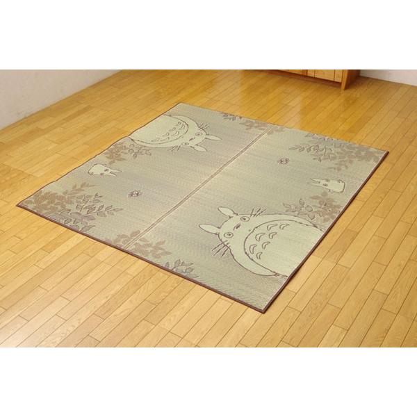 となりのトトロ い草ラグ『F森のトトロ』 約176×176cm トトロ ジブリ