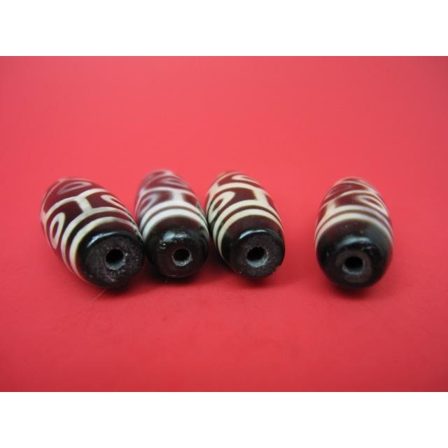 チベット高級天珠 亀甲九眼眼天珠2粒SET 38×12mm : 天然石のお店Sun