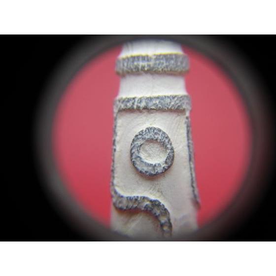 チベット天珠 九眼天珠 約57×11.5mm 稀少手彫り彫刻 一点物 : 天然石