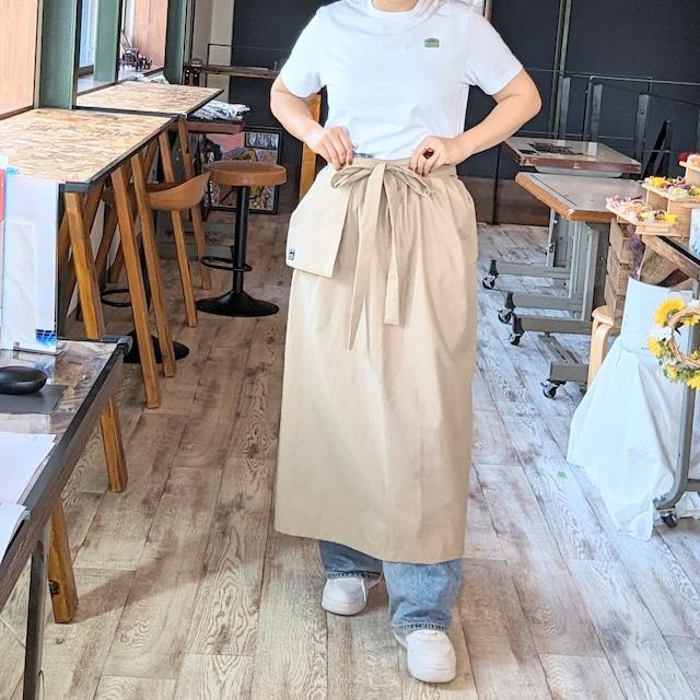 エプロン 巻きスカート風 カフェ レストラン パン教室 料理教室