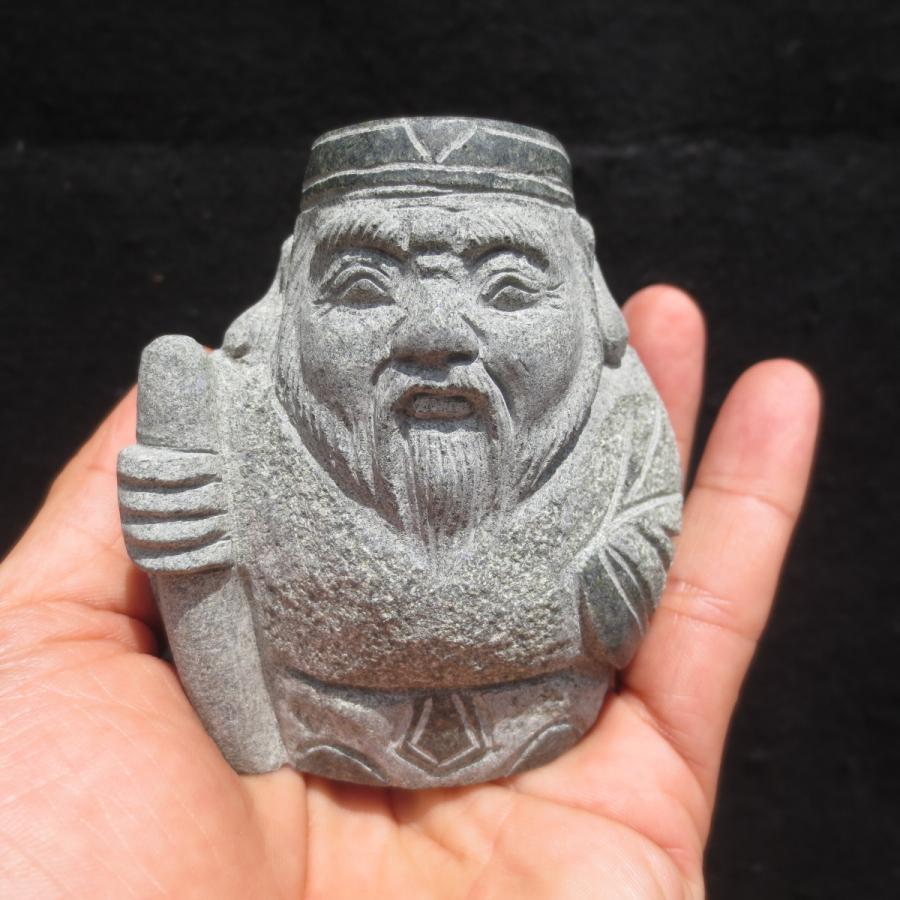 寿老人 じゅろうじん 七福神 置物 石材彫刻品 オブジェ 縁起物 御影石