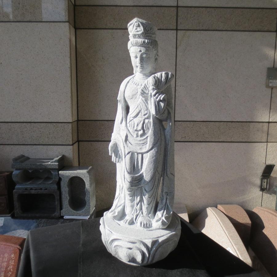 観世音菩薩像 観音様 観音菩薩像 1.5尺 総高57cm 聖観音 観自在菩薩