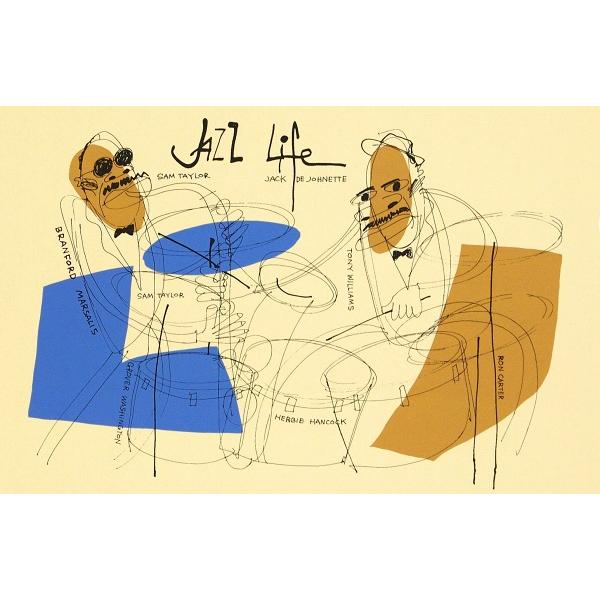 津田耕『ジャズ1』シルクスクリーン 【絵画 額付 新品 版画