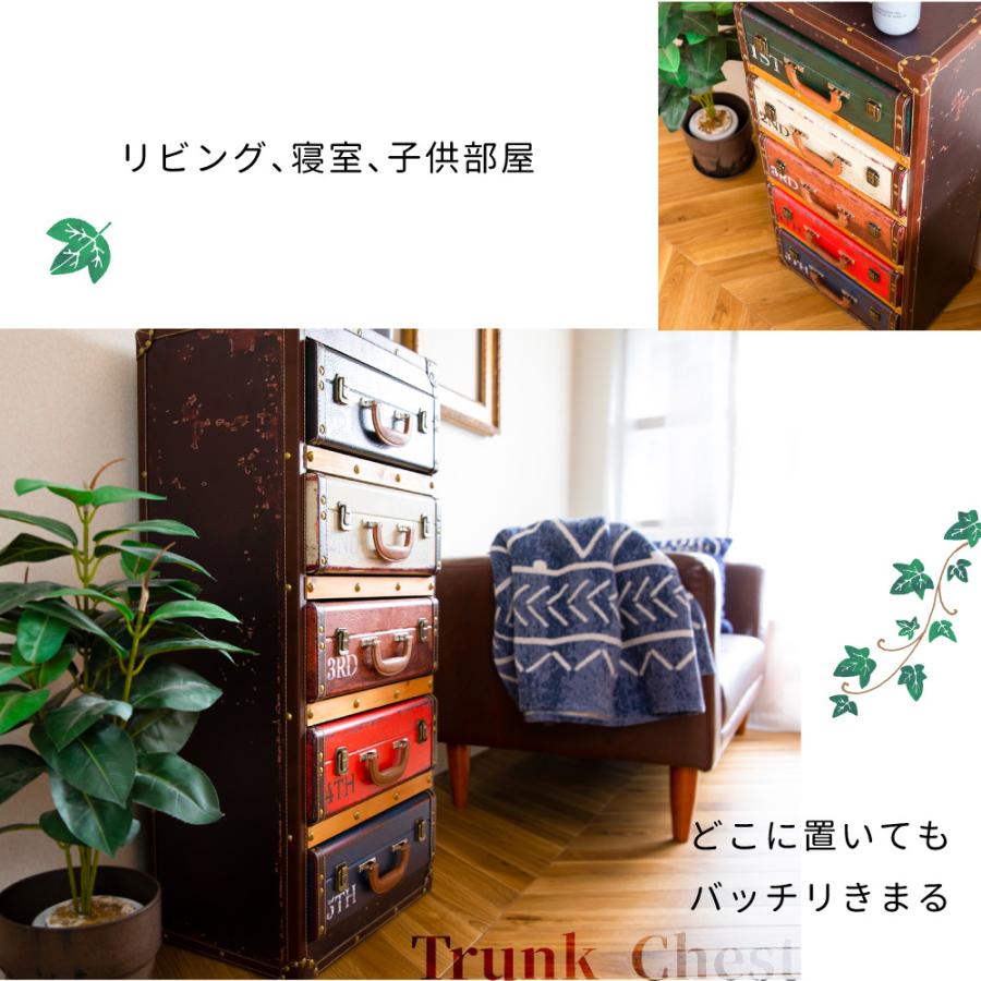 トランクミニチェスト 5段 123 カラーボックス タンス チェスト