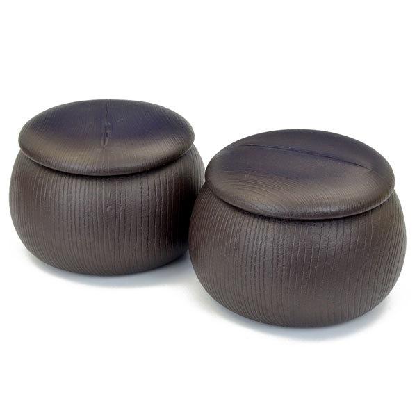 初心者の木製囲碁入門セット※13路9路盤・プラ碁石椿(白84粒・黒85粒