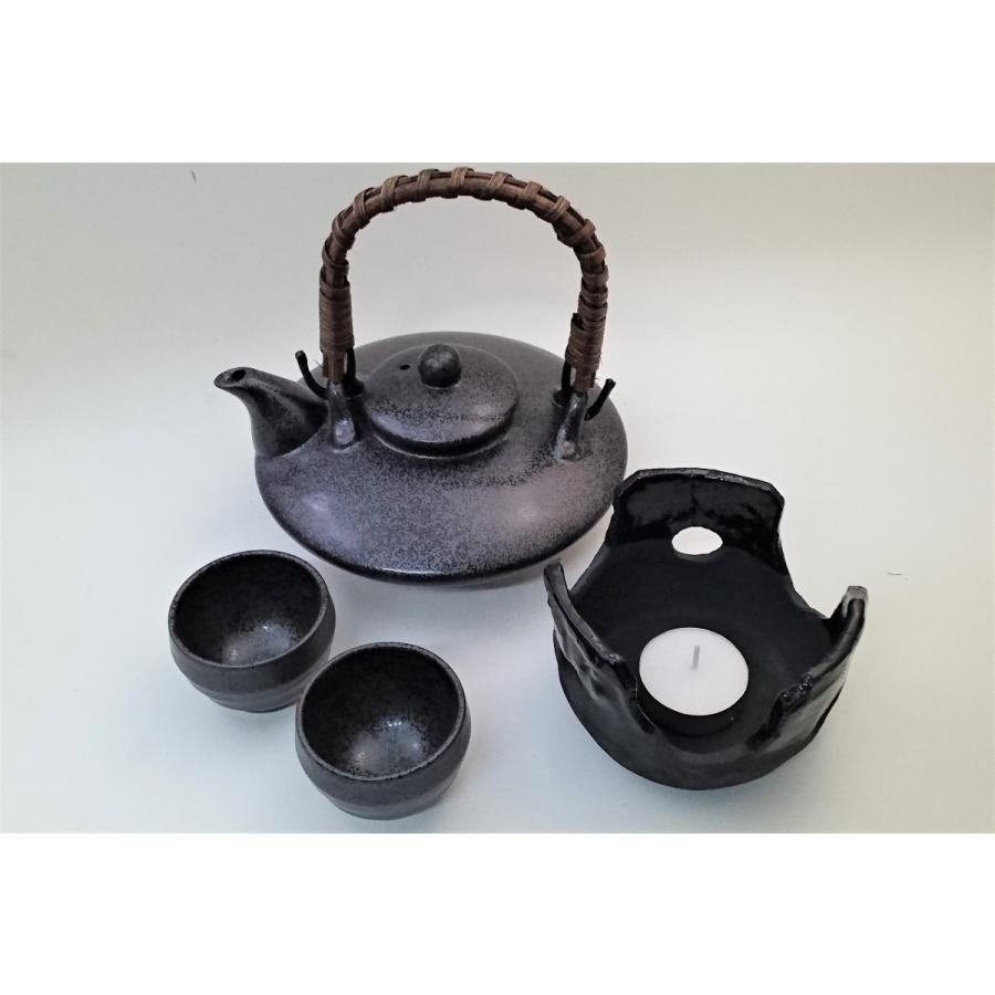 鉄砂変 座頭千代香 黒ぢょか 2盃 如意山清泉寺窯 三代目長太郎 焼酎 鉄