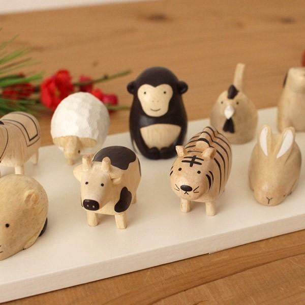 T-LABO polepole ぽれぽれ 木製 置物 えとセット 十二支 ＋ 台座