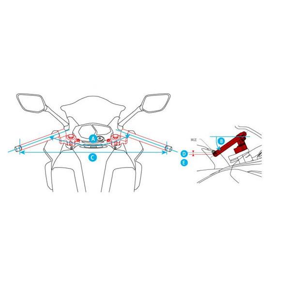 アクティブ ACTIVE セパレートハンドルキット ZX-4R SE '2023〜'2024