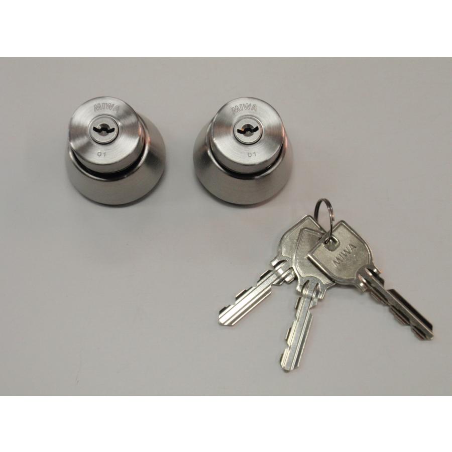 美和ロック MIWA U9 DZ-4 KNCY 取替用シリンダー 扉厚33〜42mm カギ3本