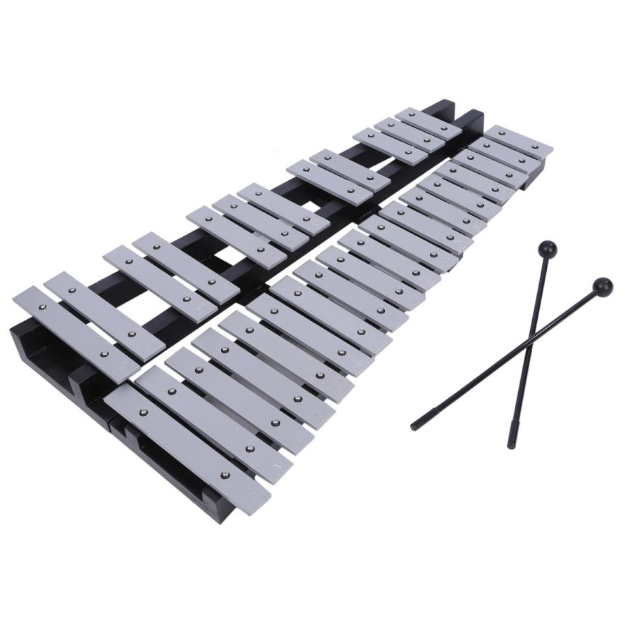 卓上 鉄琴 30音 折りたたみ グロッケン マレット2本 収納ケース付き MK