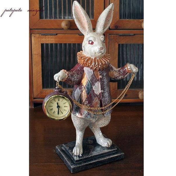 不思議の国のアリス ラビットクロック チェーン 懐中時計 トランプ