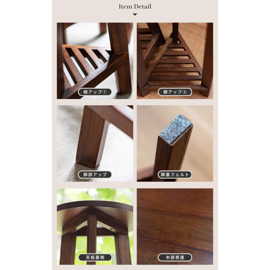 プランターベース おしゃれ 花台 木製 丸型 円形 棚付き 軽い 高さ90