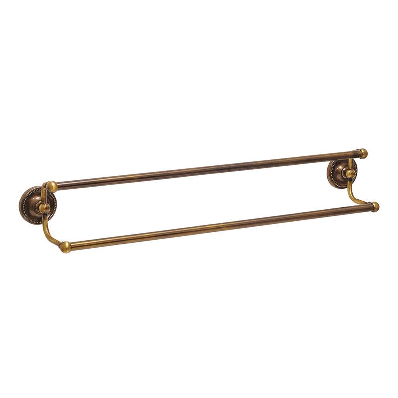 640617 バスタオル掛け 2連 ダブル タオルバー68 アンティークブラス