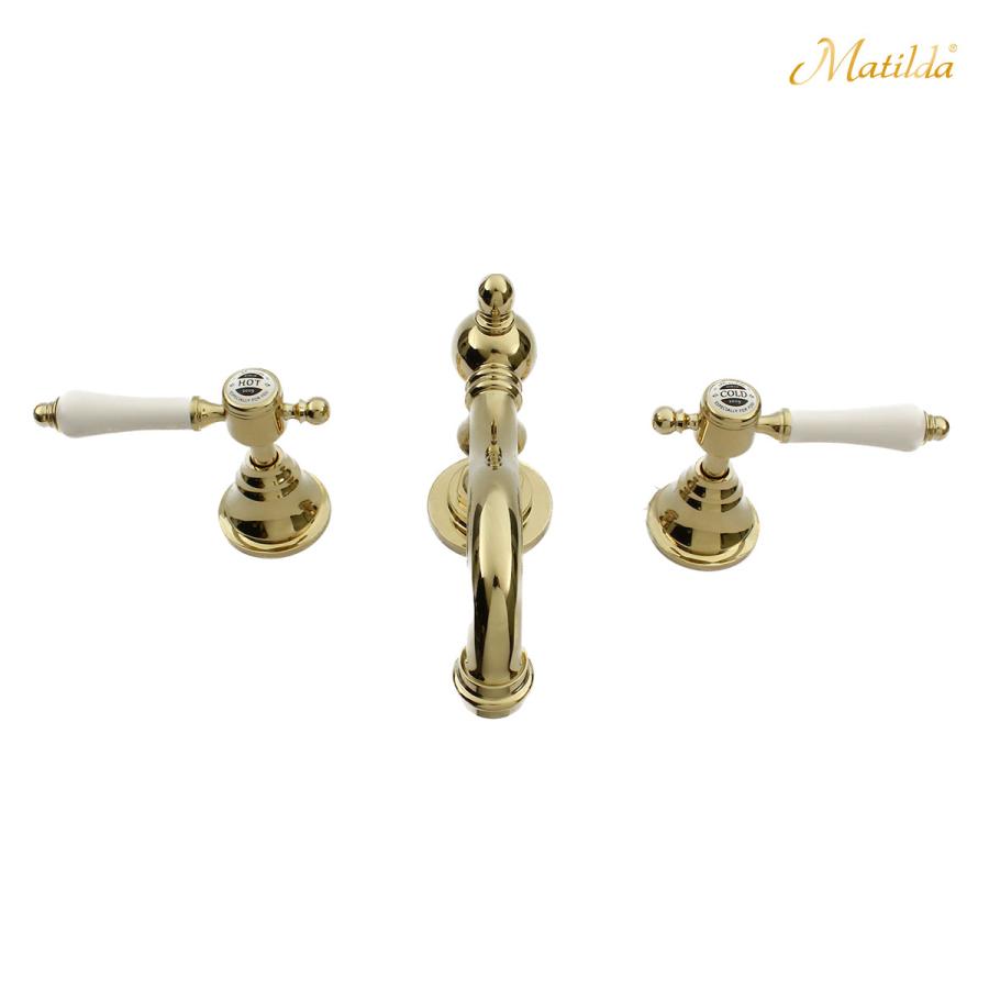 Matilda（マチルダ） ネオ・アンティーク水栓 洗面所用 混合栓 8インチ