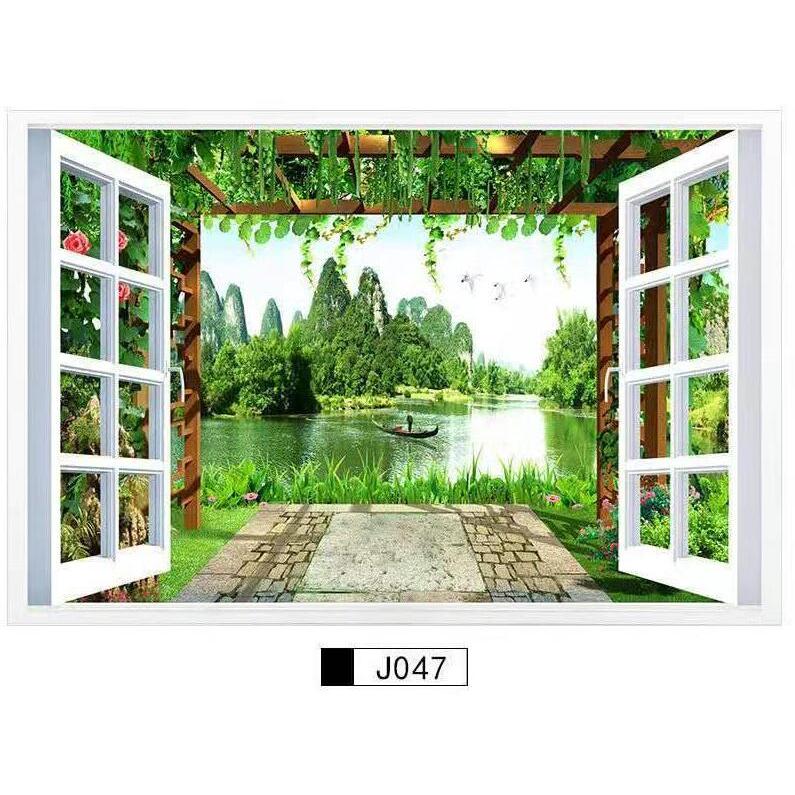 3D ウォールステッカー 壁紙 シール 偽窓ステッカー 貼ってはがせる