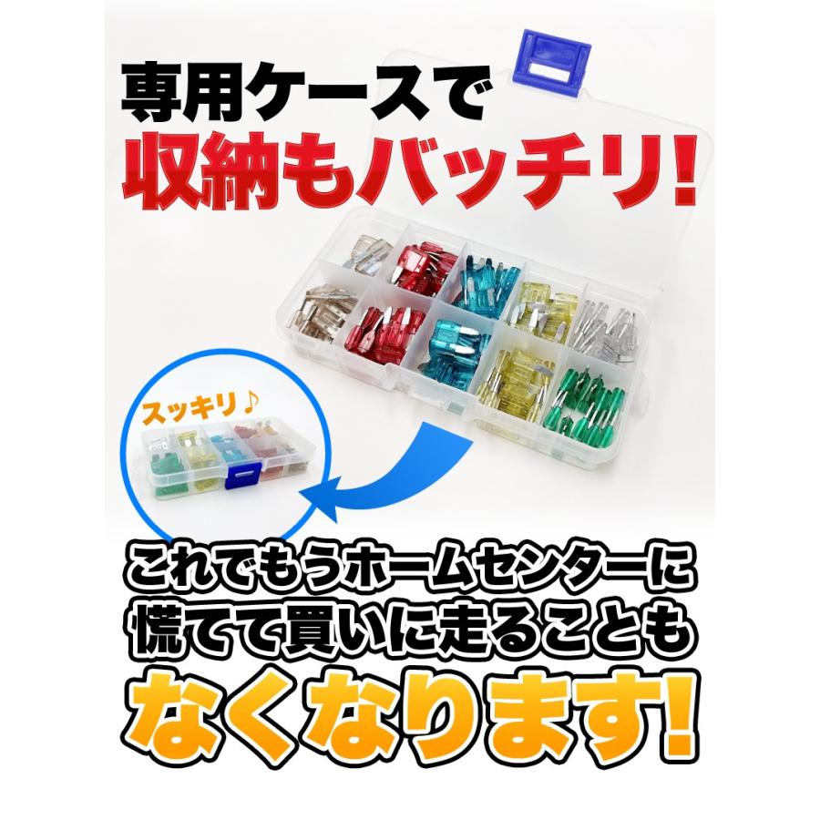 ヒューズセット 平型 ミニ平型 低背 5A 7.5A 10A 15A 20A 25A 30A 100