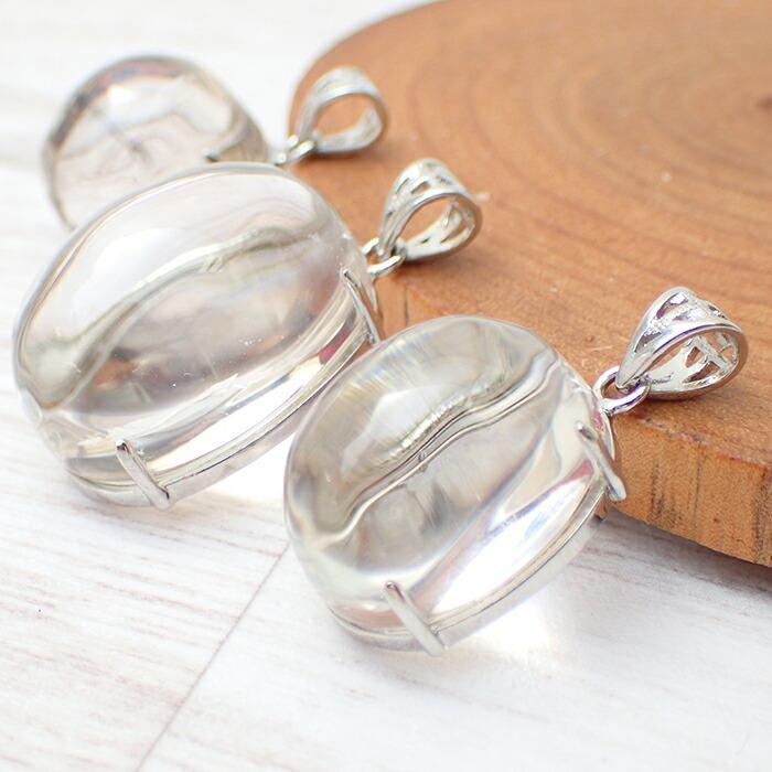 3 虹入り水晶 ペンダントトップ ネックレスお仕立て対応可 SV925