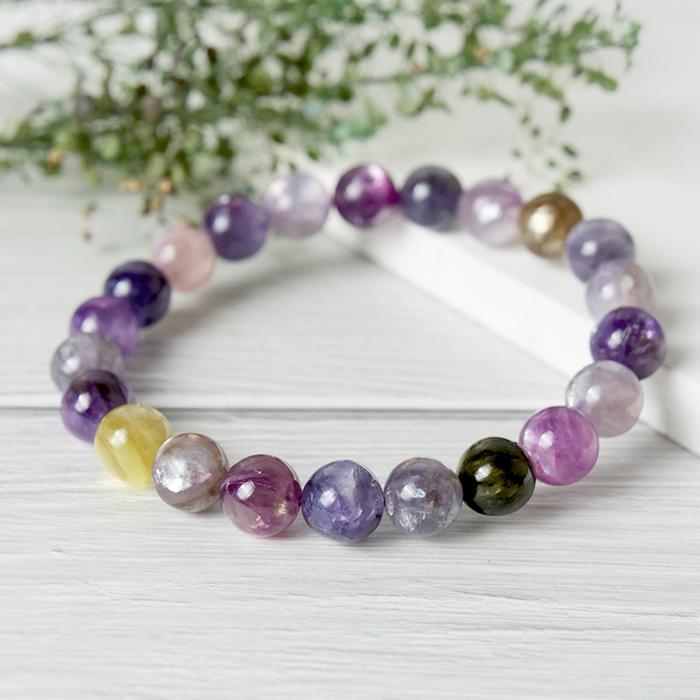 ミックスマイカ ブレスレット 天然石 約8.5mm ブラジル産