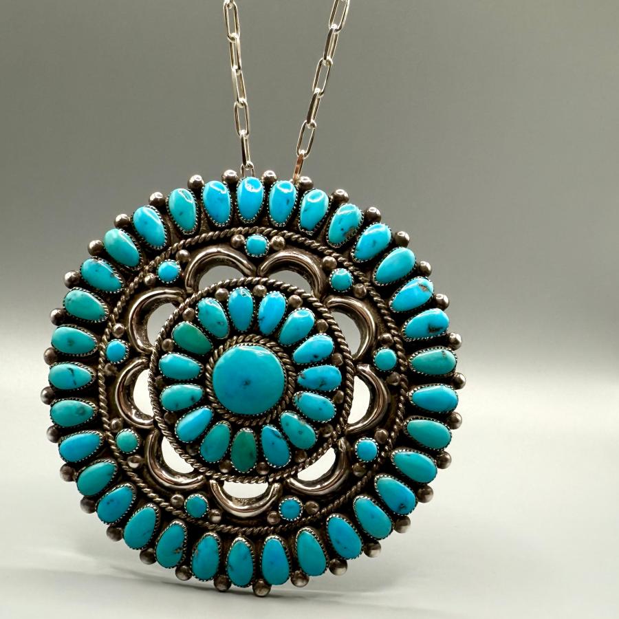 ヴィンテージ クラスターターコイズペンダント アリスクアム