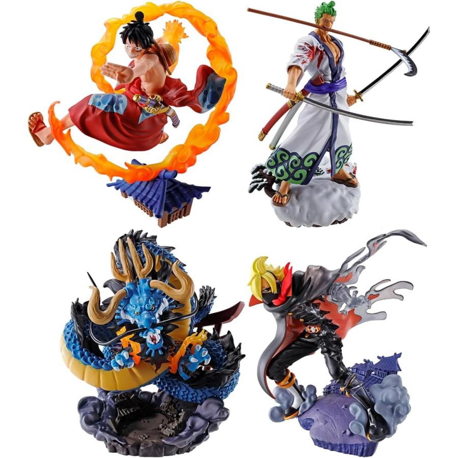 ONE PIECE ワンピース フィギュア プチラマシリーズ ワノ国編 壱 4個