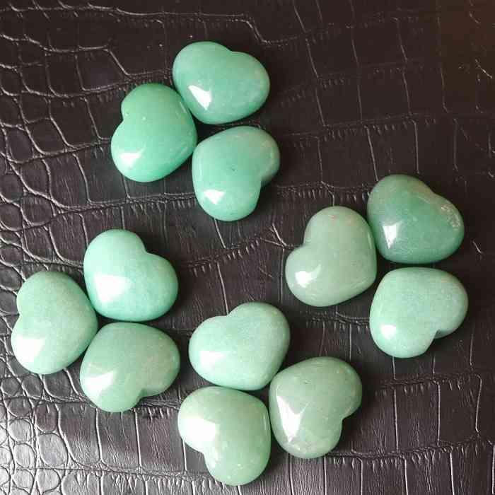 アベンチュリン グリーンアベンチュリン ハート1つ 握り石 インテリア