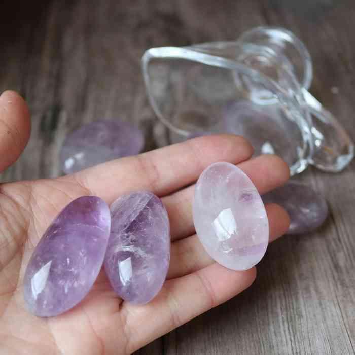 ラベンダー アメジスト タンブル Mサイズ 浄化 インテリア 握り石