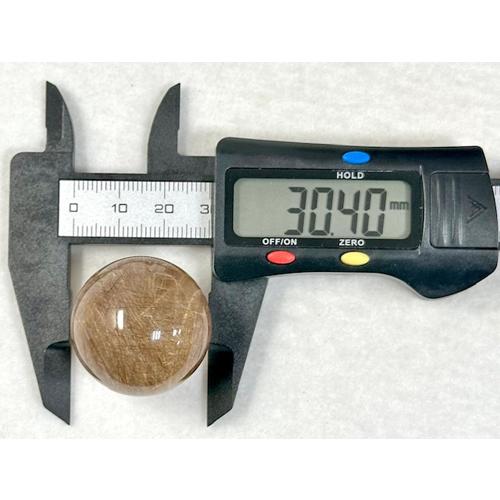 ルチルクォーツ 丸玉 スフィア 約30ミリ 針水晶 ルチル 水晶 天然石
