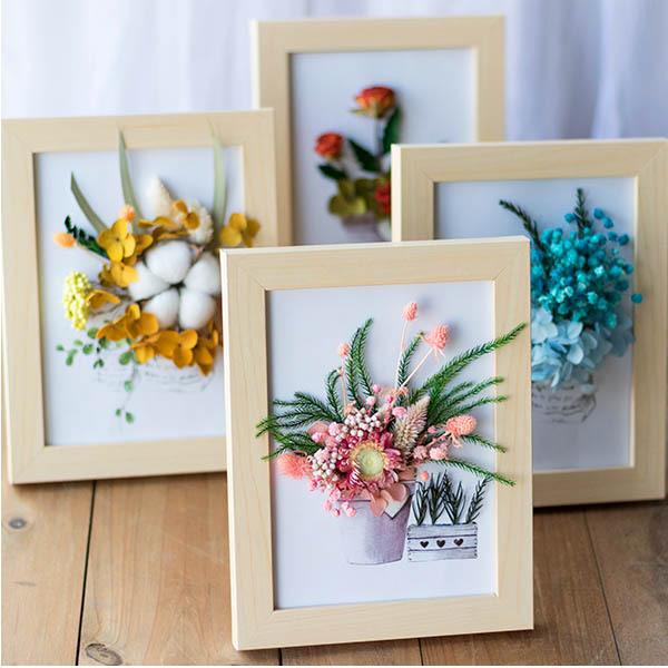 ドライフラワーアート 製作キット 花材 フォトフレーム 3D