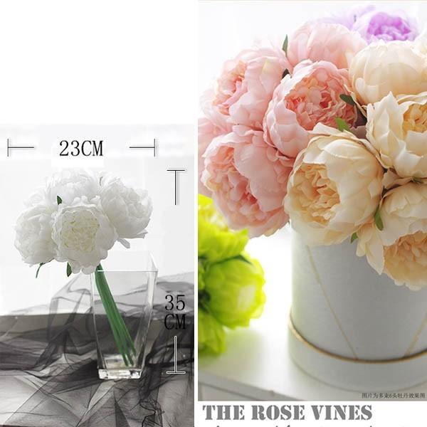 1束6本 花束 エレガントローズ 薔薇 牡丹 ピオニー ブーケ ブートニア