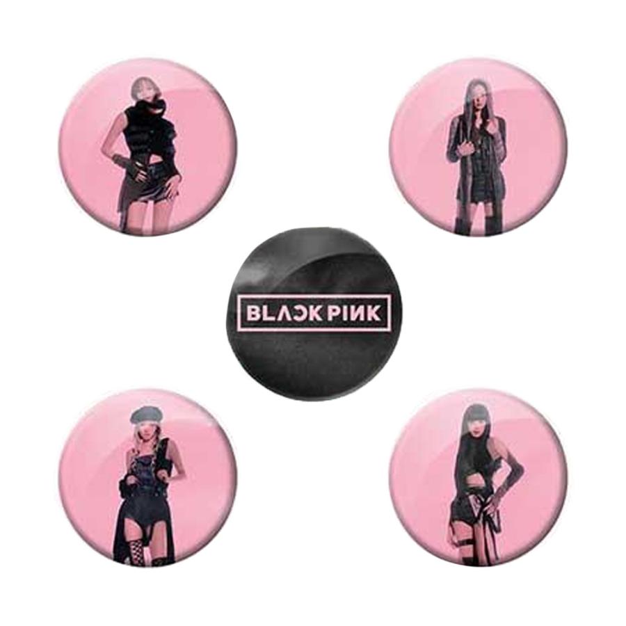 ブラックピンク) BlackPink オフィシャル商品 Logo バッジ セット (5個