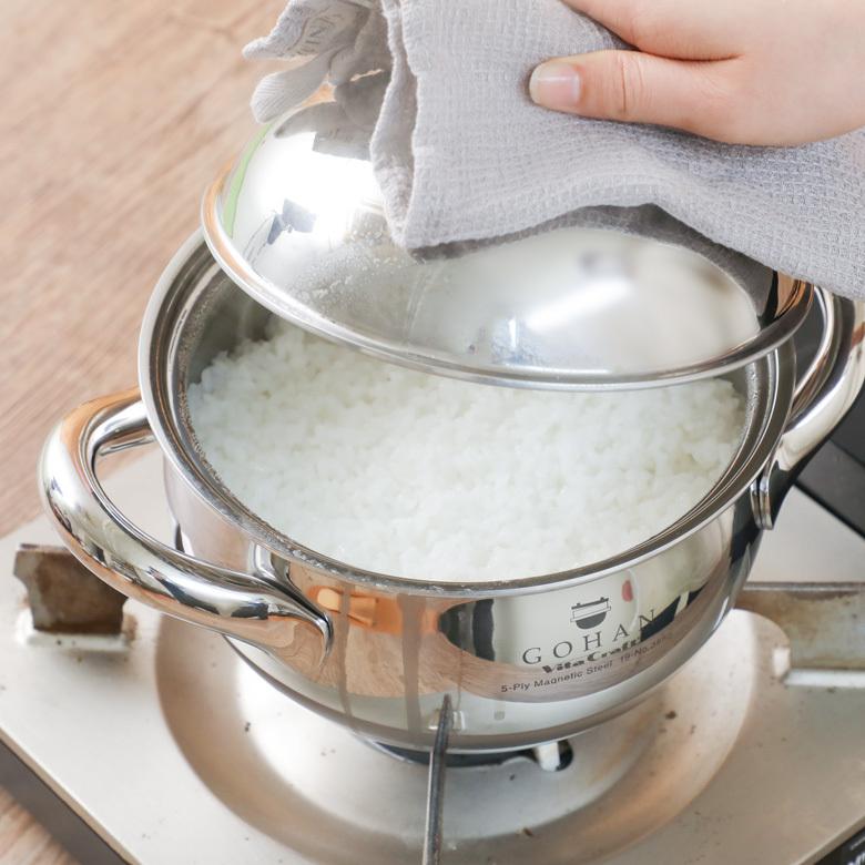 ゴハン 【レビュー特典付】ビタクラフト ごはん鍋 3850 IH対応 ご飯鍋