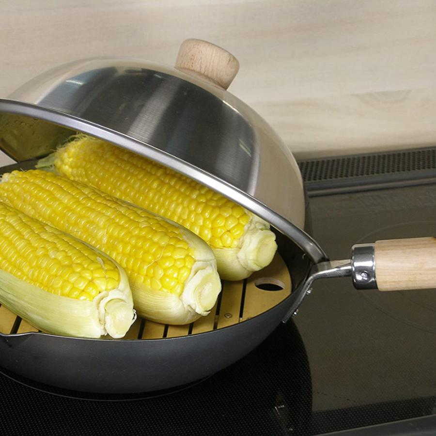 リバーライト 極JAPAN 蒸し鍋（右口）セット 炒め鍋 26cm 3年保証