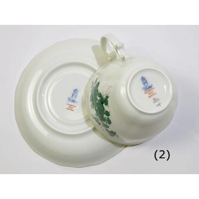 アウガルテン マリアテレジア コーヒーカップソーサー (ドッグローズ