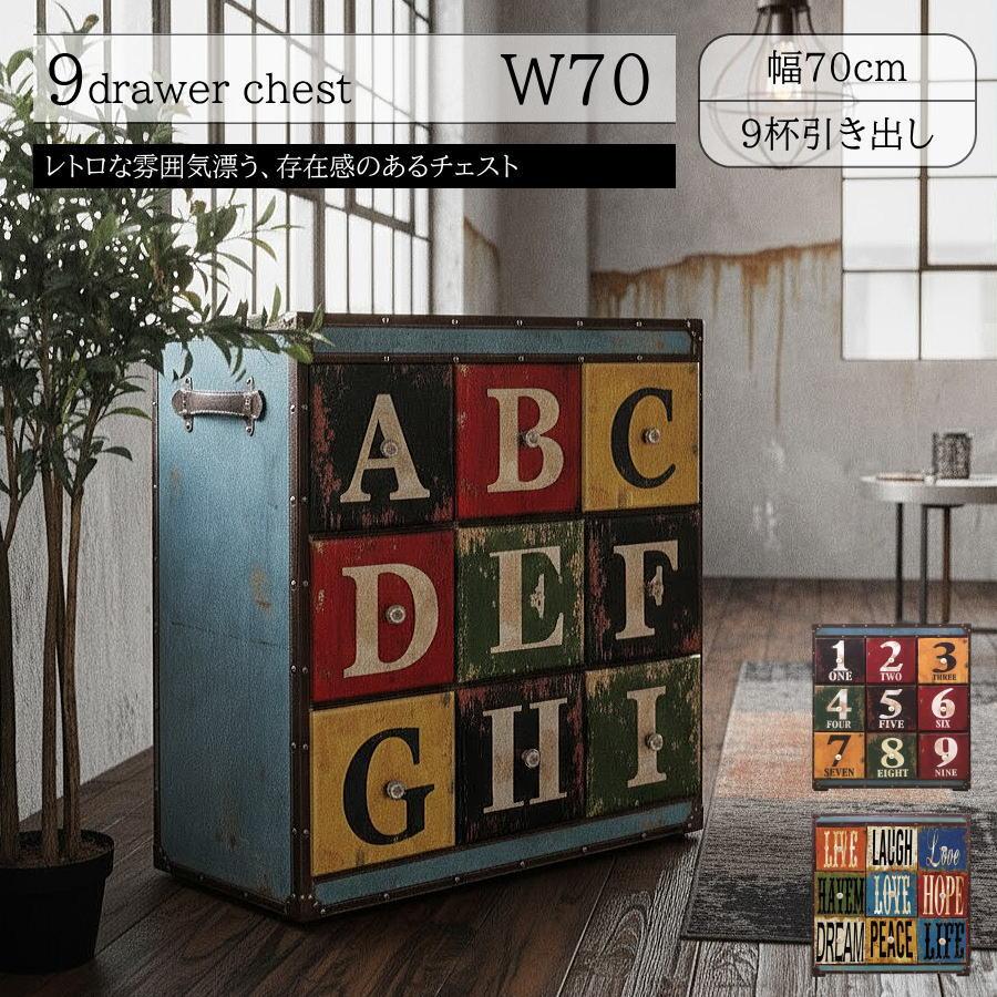 チェスト 123チェスト ABCチェスト 英語チェスト 収納 ビンテージ