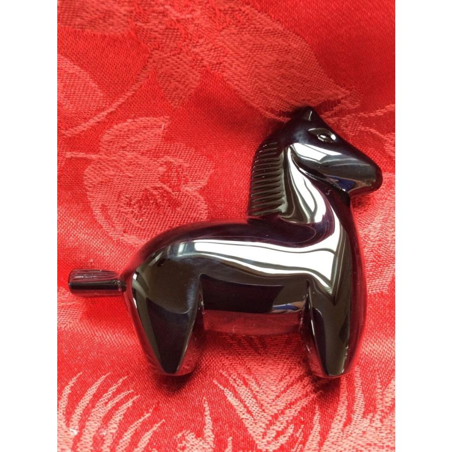 バカラ（Baccarat） トロイの木馬 ブラックのクリスタル フィギュリン