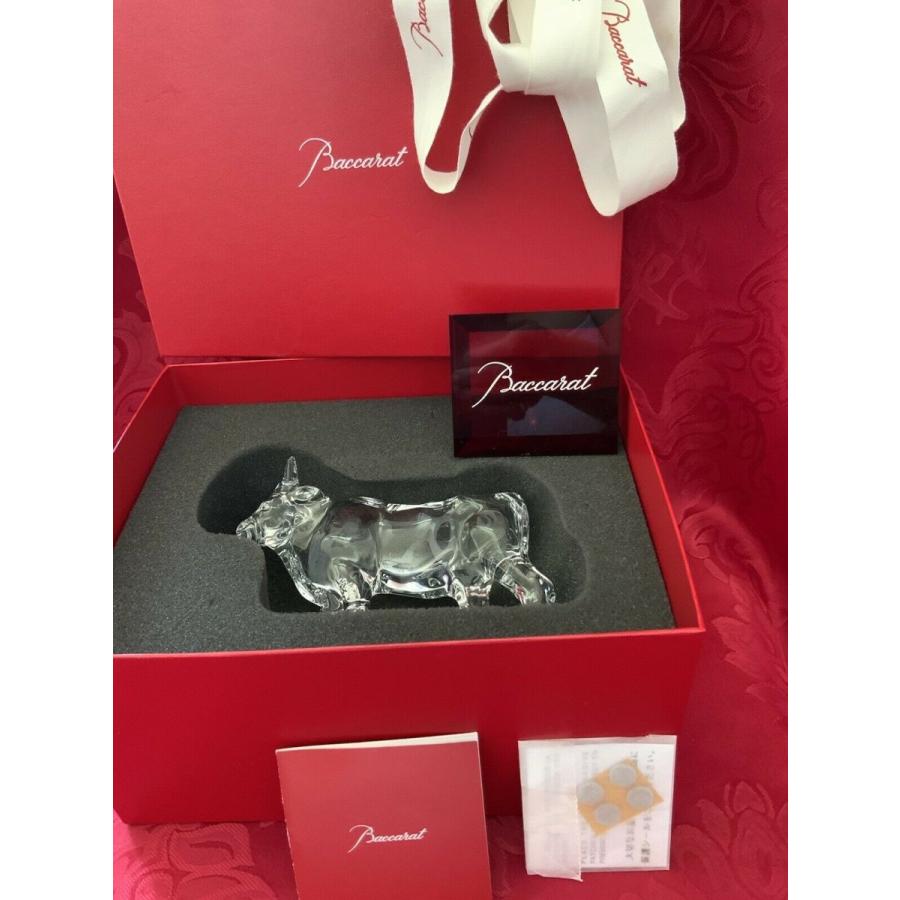 バカラ（Baccarat） 置物 バッファロー 牛 クリスタル フィギュリン