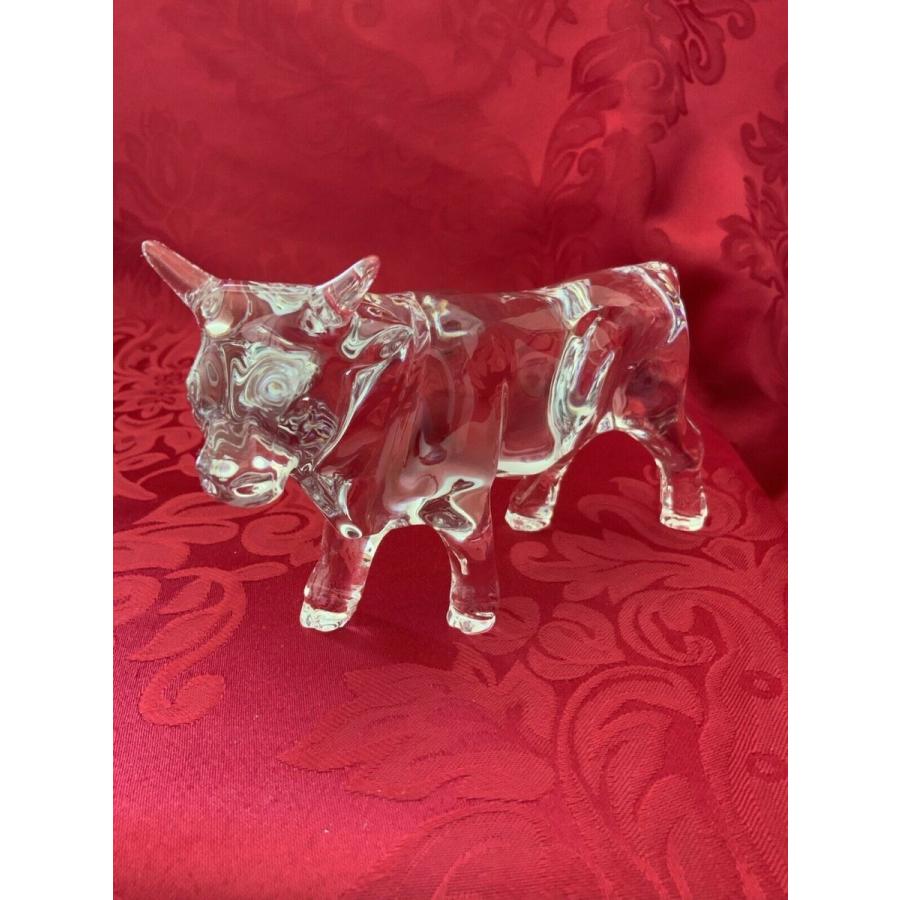 バカラ（Baccarat） 置物 バッファロー 牛 クリスタル フィギュリン