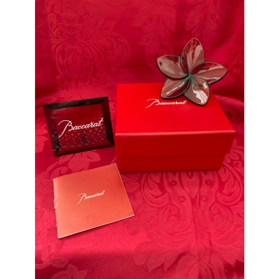 バカラ（Baccarat） レッド フラワー クリスタル フィギュリン