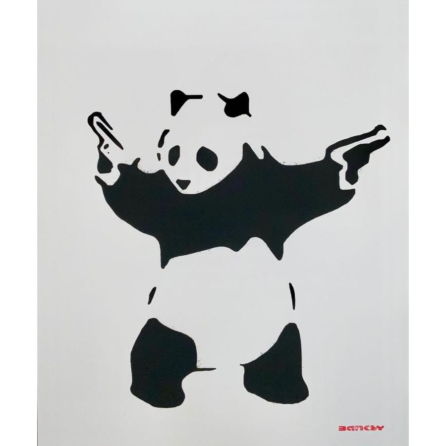 WCP Banksy バンクシー PANDA WITH GUNS リプロダクション シルク