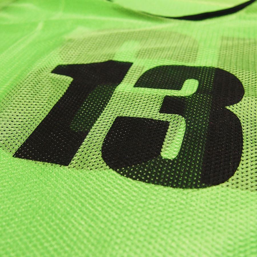 ビブス Lサイズ No.13〜18番号入 6枚セット 大人用 フリーサイズ