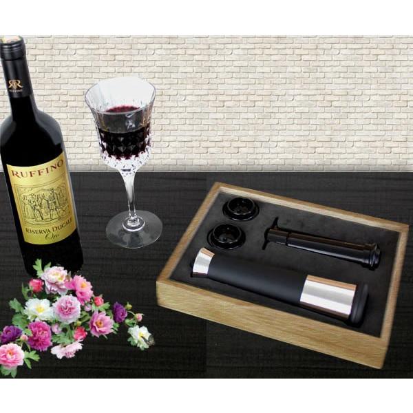 ワインオープナー ワインセーバー 4点セット ガス式 ワンプッシュ