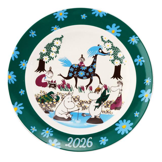 爆買 ムーミン2026イヤーズプレート 皿たて付き MOOMIN 絵皿 20cm皿