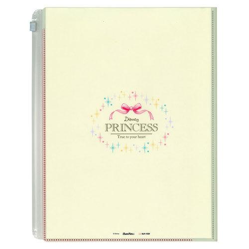 ディズニープリンセス クリアファイル A4 6P+ファスナーポケット付き